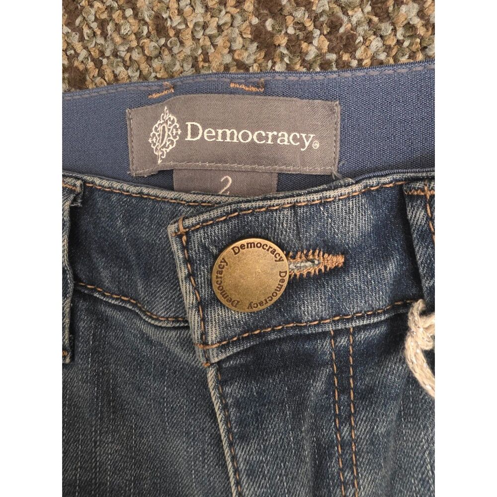 Democracy Ab Technology Jeans Womens Size 2 Low Rise Medium Wash Denim Pants - Picture 7 of 8
